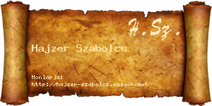 Hajzer Szabolcs névjegykártya