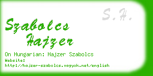 szabolcs hajzer business card